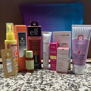 Multiples Skincare Collection with Orange and Pink Accents
